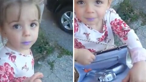You'd never guess what this little girl has in her purse and why