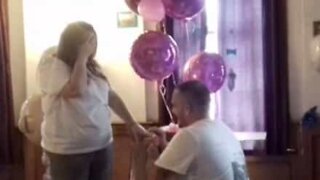 Gender reveal turns into marriage proposal