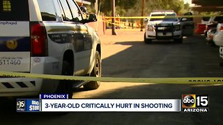 Three-year-old critically hurt in shooting