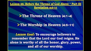 Revelation Lesson-09: Before the Throne of God Above Part III