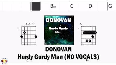 DONOVAN Hurdy Gurdy Man FCN GUITAR CHORDS & LYRICS NO VOCALS