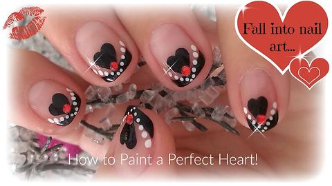 Nail art: How to paint a perfect heart for Valentine's Day