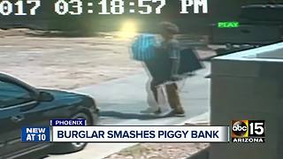 Phoenix burglar steals child's piggy bank, baptism necklace in break-in