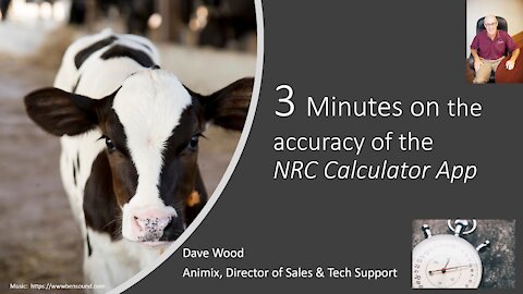 Accuracy of the calf NRC Calculator app