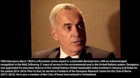 United Nations | "The United Nations Is Totally Under Control of the Oligarchs. This Oligarchy, All of Them Are Related w/ the System of the Pedophilia." - Calin Georgescu (Former Executive Director of the U.N. Sustainable Index)