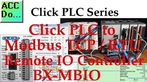 Click PLC to Modbus TCP RTU Remote IO Controller BX MBIO