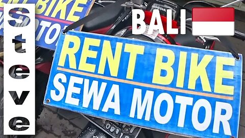 WALKING AROUND BALI INDONESIA - Cost of Bike Rental in Bali 🇮🇩