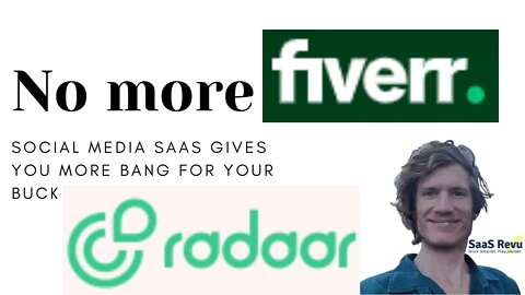 Don't use a freelancer use SaaS social media tool RADAAR and save your money. No more Fiverr needed.