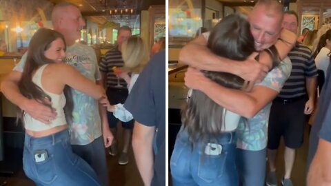 Daughter Surprises Dad For First Time Since Moving Away