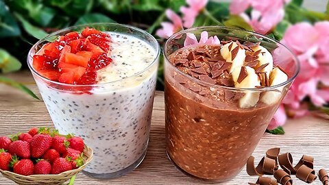 You will eat this delicious and healthy breakfast every morning! Easy Overnight oats in 2 minutes!