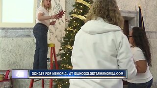 This tree in the Idaho State Capitol is decorated by Gold Star Mothers of Idaho