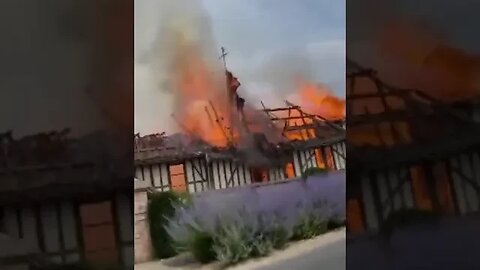 Yet another church "catches fire" in France, 16th century Catholic Church burns to the ground.