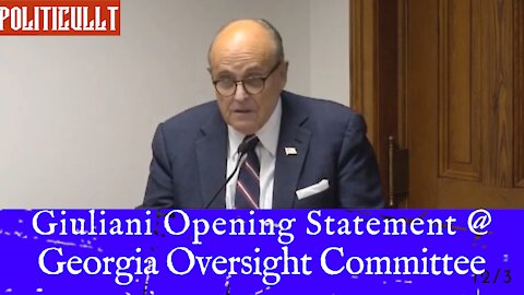Rudy Giuliani Opening Statement - Georgia Oversight Committee - 12/3