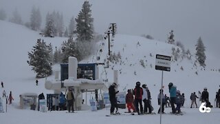 Skiers and snowboarders take advantage of the fresh powder at Bogus Basin