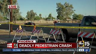 Pedestrian killed in crash near 23rd Avenue and Cactus Road