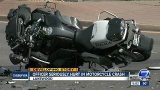 Lakewood motorcycle officer seriously injured in crash on West Colfax