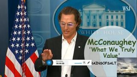 McConaughey 'What We Truly Value'