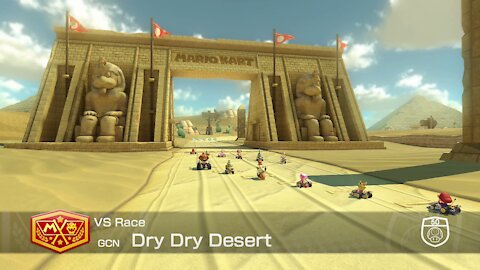 Mario Kart 8 Deluxe - 50cc (Hard CPU) - (GCN) Dry Dry Desert