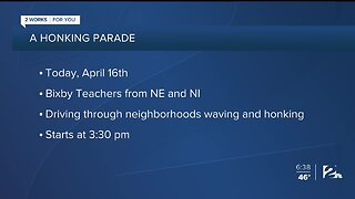 Bixby Teachers to Visit Students in Honking Parade