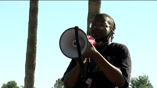 Peaceful demonstration, 'Black Voices Matter,' held at Himmel Park