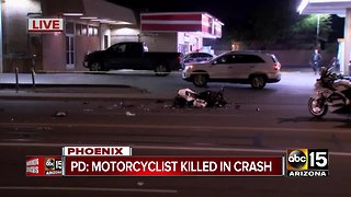 Motorcyclist dies after crash near 7th Avenue and Roosevelt Street