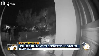 Teen steals Halloween decoration from family home