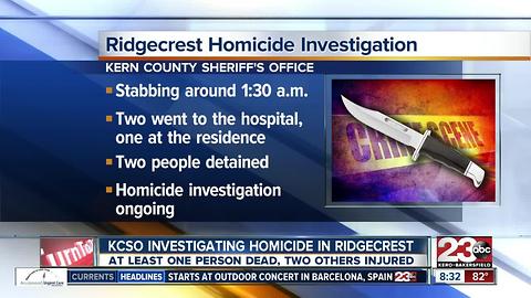 KCSO investigating a homicide in Ridgecrest