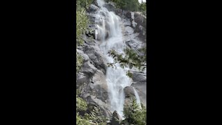 Upclose view of Shannon Waterfalls