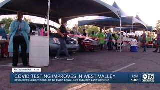 COVID-19 testing improves in the west Valley