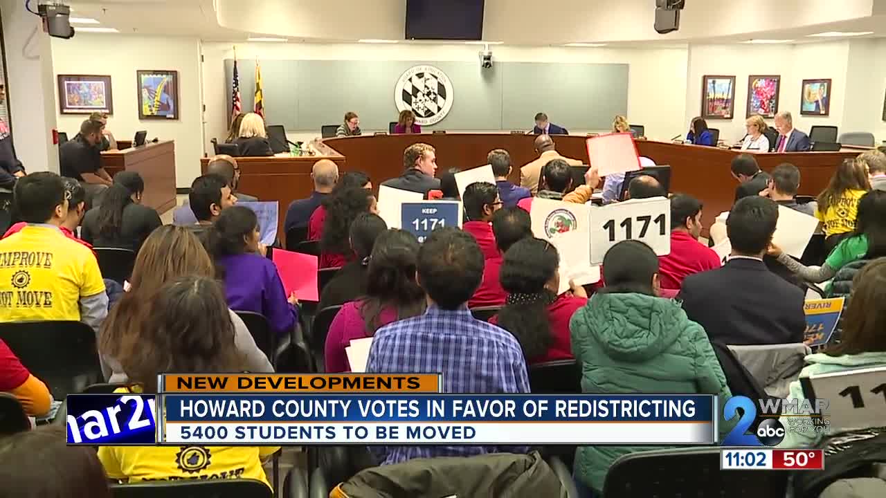 Howard County votes in favor of redistricting
