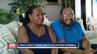 Pasco County woman claims $2 million Powerball prize