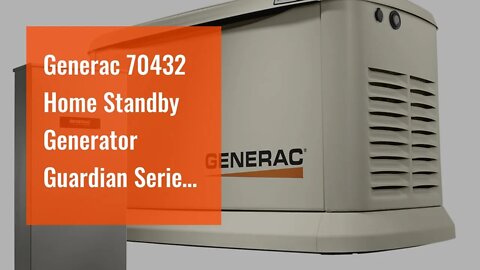 Generac 70432 Home Standby Generator Guardian Series 22kW/19.5kW Air Cooled with Wi-Fi and Tran...