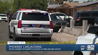 Suspect sought after allegedly carjacking teen at Phoenix school