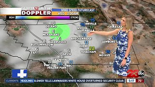 Cloudy skies and near seasonal temperatures for Wednesday