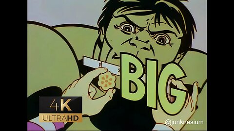 1976 "HULK SMASH Honeycomb Cereal" (4k) Animated Cereal Commercial (70's Commercial)