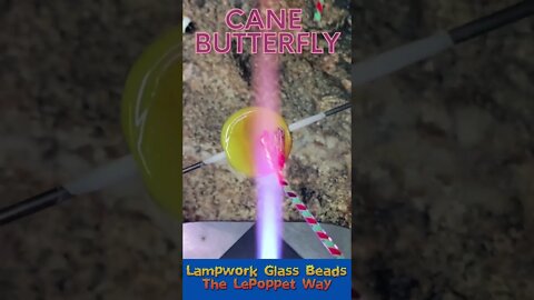 Lampwork Glass Beads: Cane Butterfly