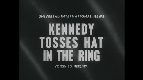 JFK or John F Kennedy announcing his run for president