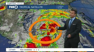 Tropical Depression number 3 meanders over the southern Gulf