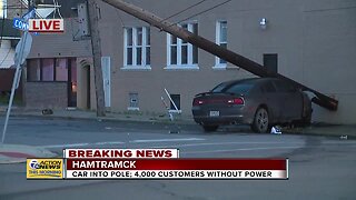 4,000 without power after crash along Hamtramck-Detroit border