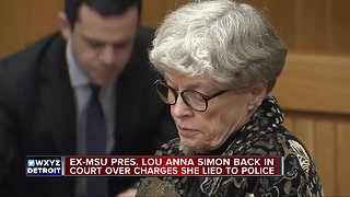 Ex-MSU President Lou Anna Simon back in court