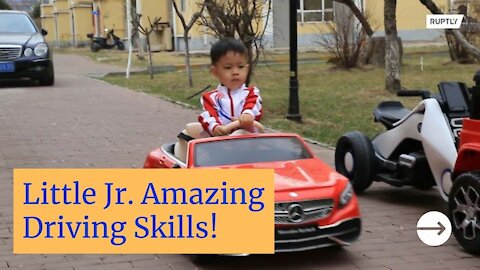 Cute Little Boy Show His Amazing Driving Skills