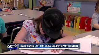 Idaho ranks last in Pre-K participation