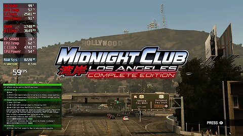 Xenia Midnight Club: Los Angeles 5800X | RX 6600 | 1440p | 2023