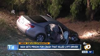 Man sentenced for crash that killed Lyft driver