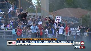 School walkouts take place in Southwest Florida to protest school shooting