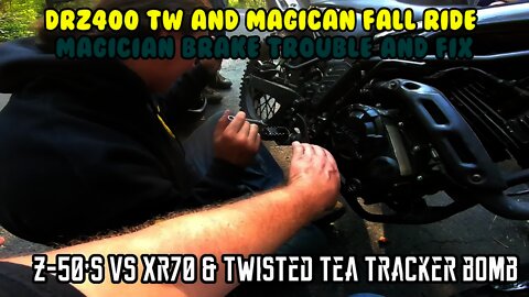 (E19) Magician 250 brake locked up fix. Fall ride DRZ400 Tdub's and Magician. Z50 vs xr70