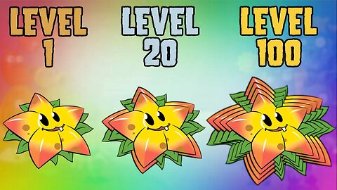 Plants vs Zombies 2 Starfruit Lvl 1 vs lvl 20 vs lvl 100 PvZ2 | @Mronger