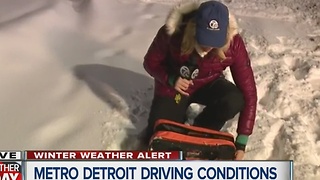 Metro Detroit driving conditions after snowstorm