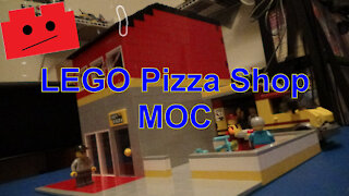 LEGO Pizza Shop Building MOC