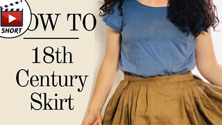 Making an 18th Century Pleated Skirt #shorts